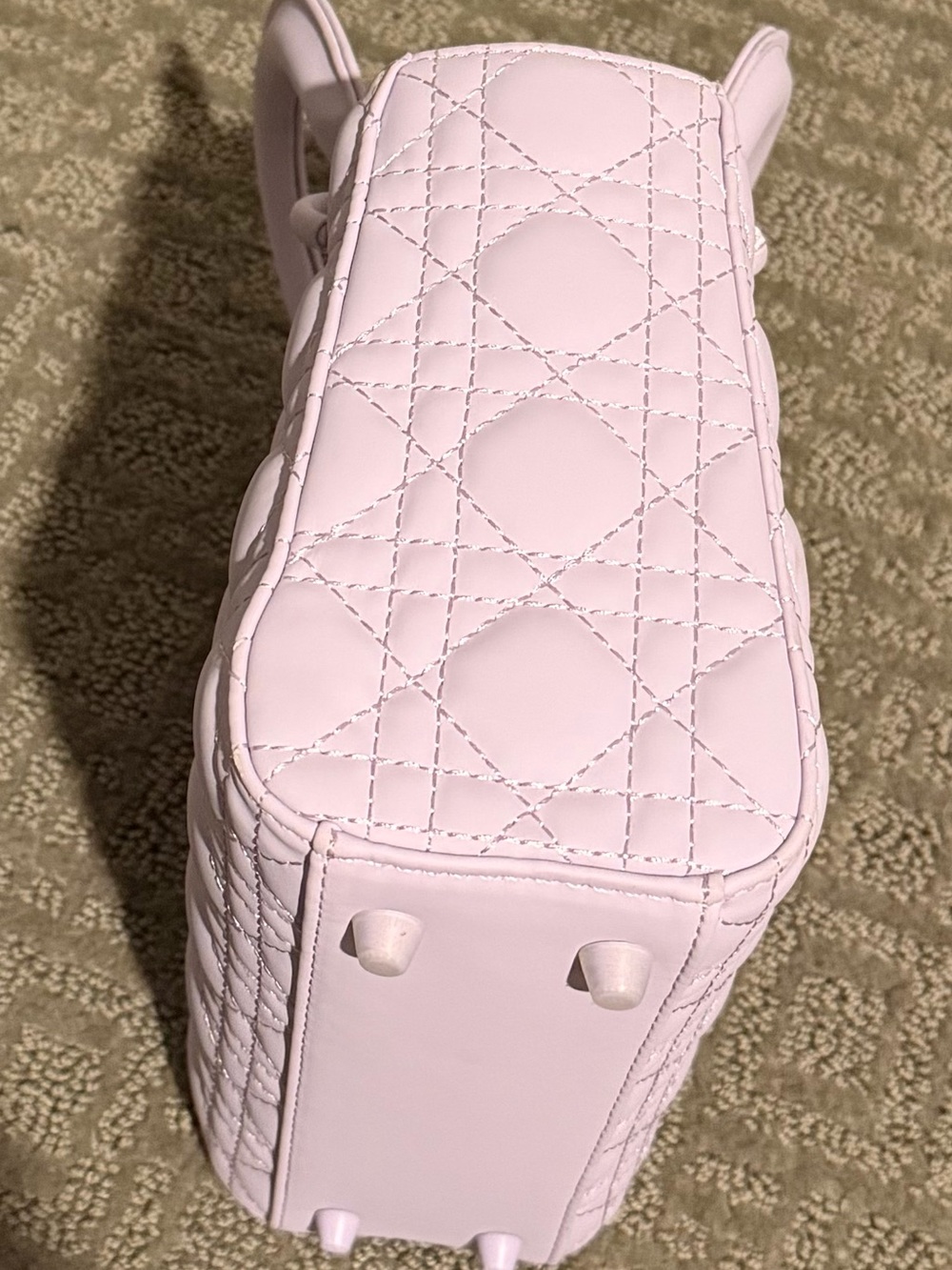 Lavender Quilted Top-Handle Bag - Women's Fashion Purse - Picture 5 of 5